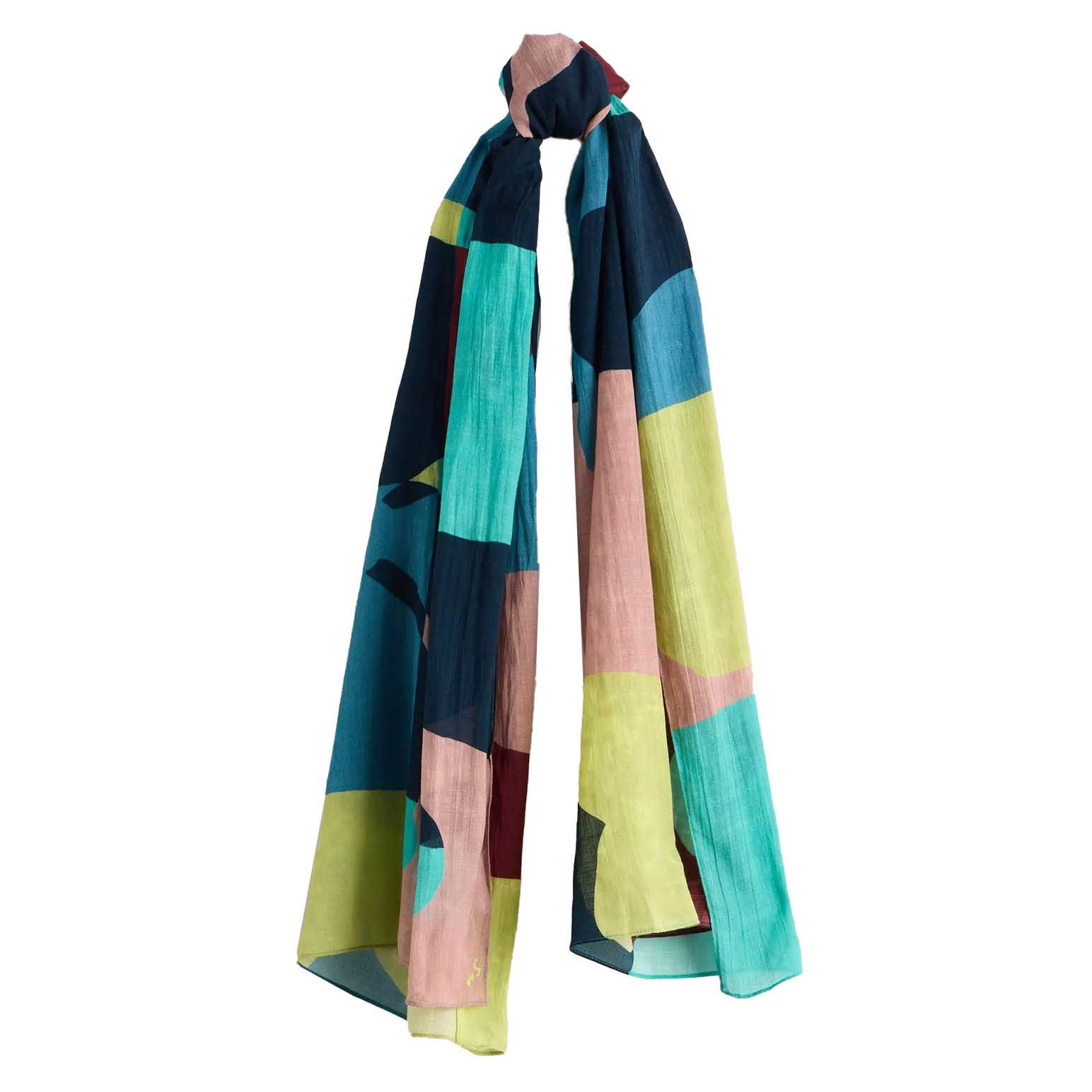 White Stuff Patchwork Floral Scarf